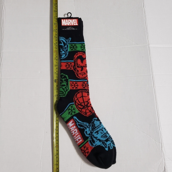 Marvel Avengers Spiderman Men Knit Ugly Christmas Sweater Slipper Socks Knitted - Picture 8 of 8